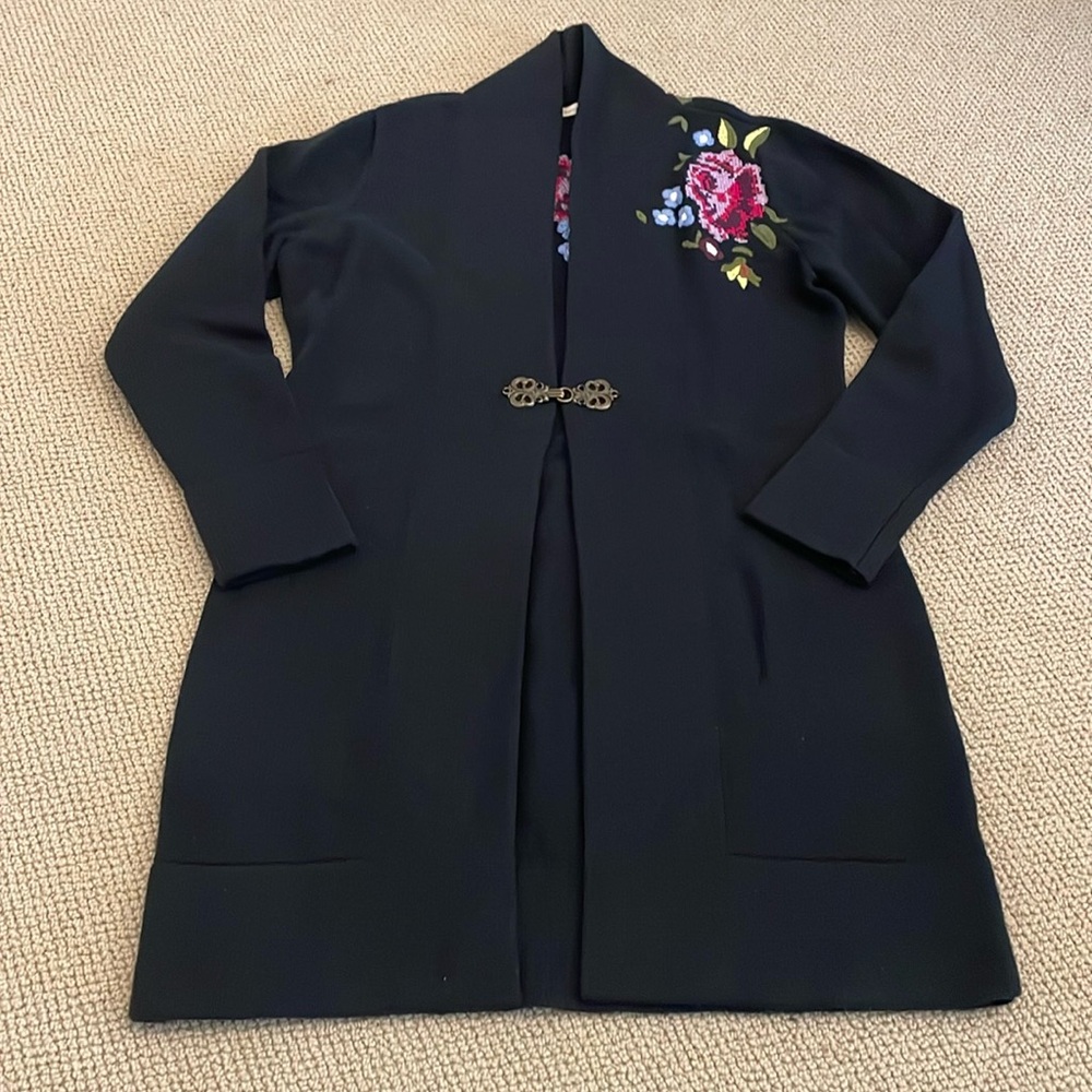 Soft Surroundings - Embroidered Long Cardigan - Sz XS